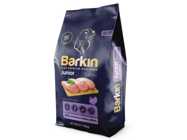 Barkin Puppy&Junior High Premium Turkey - morčacie 15kg